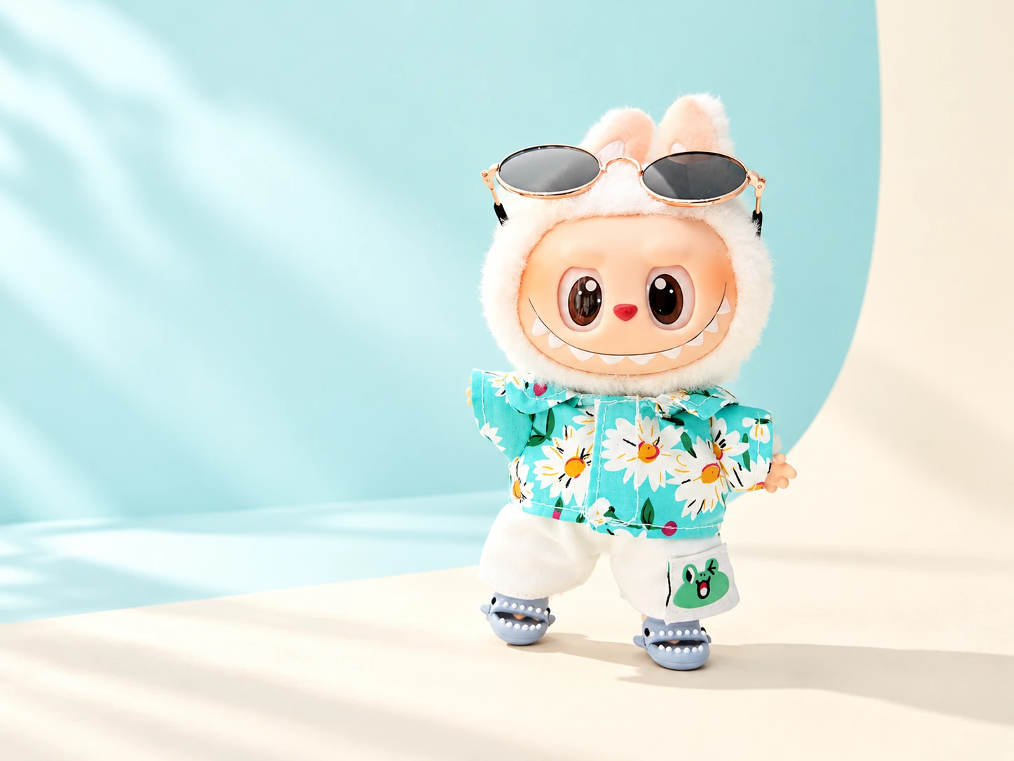 A Labubu ready for a seaside day